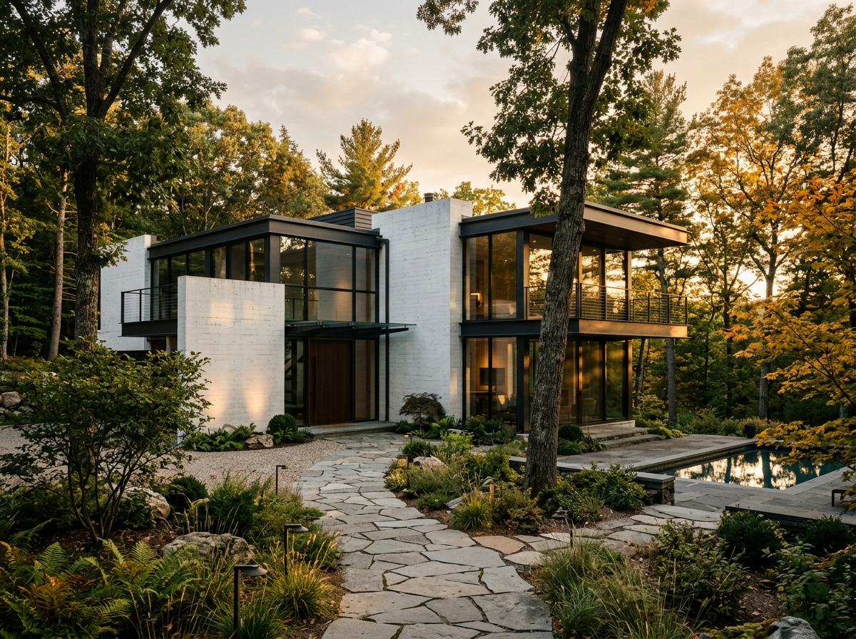 Riverside Modern Villa — residential architecture, Brooklyn NY 2023